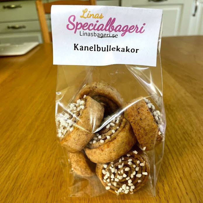 Kanelbullekakor i påse